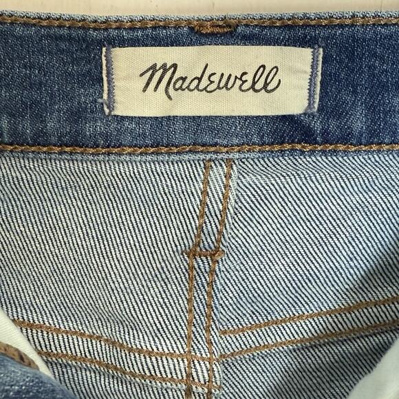Madewell High Rise Denim Jean Shorts Size 27 M Wash Cutoff Blue Sexy Hippie - Picture 6 of 10